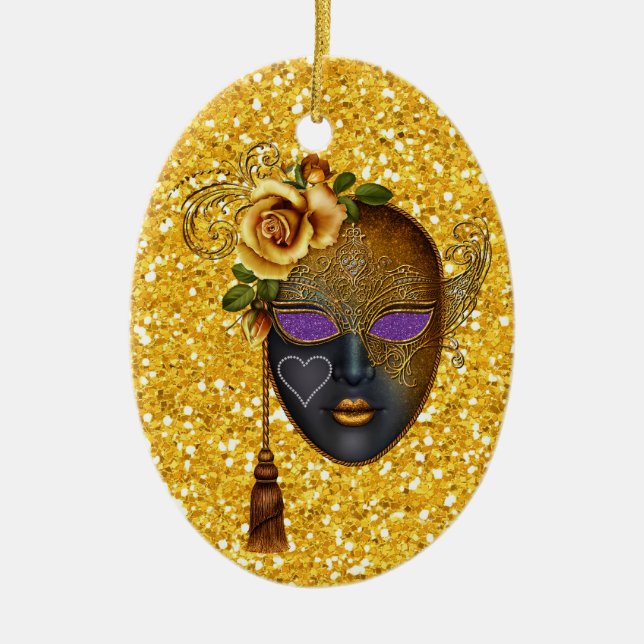 Mardi Gras - Masquerade - SRF Keramik Ornament (Vorne)