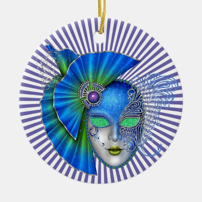 Mardi Gras - Masquerade - SRF Keramikornament (Vorne)