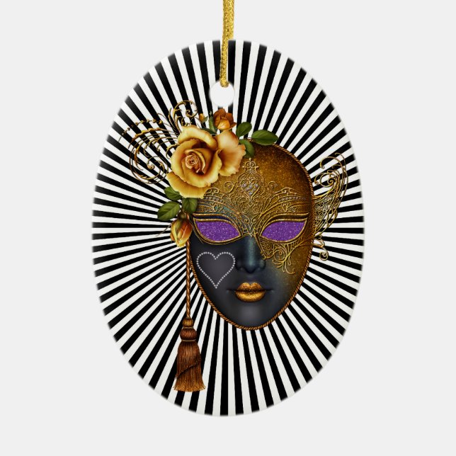 Mardi Gras - Masquerade - SRF Keramikornament (Vorne)