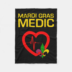 Mardi Gras Medic Fleecedecke