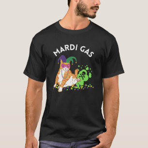 Mardi Gras Meme Wortwitz Furzende Katze Mardi Gas T-Shirt