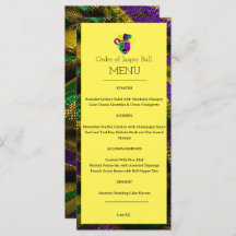 Mardi Gras Menu