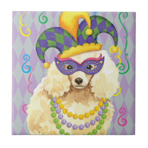 Mardi Gras Miniature Poodle Fliese