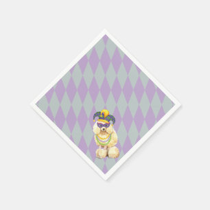 Mardi Gras Miniature Poodle Serviette