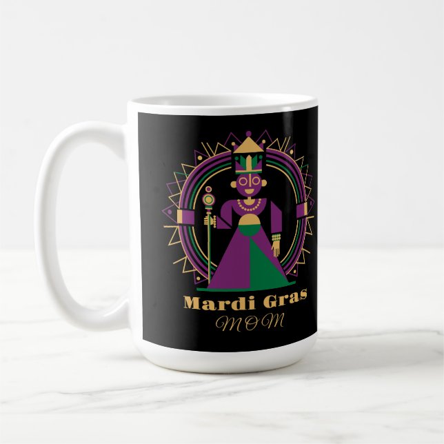Mardi Gras Mom 2026 Queen Kaffeetasse (Links)