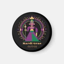 Mardi Gras Mom 2026 Queen Magnet