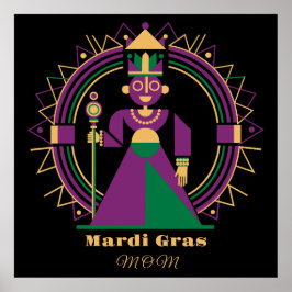 Mardi Gras Mom 2026 Queen Poster