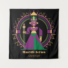 Mardi Gras Mom 2026 Queen Wandteppich