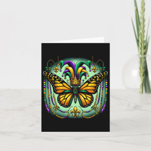 Mardi Gras Monarch Falter Narr Karte