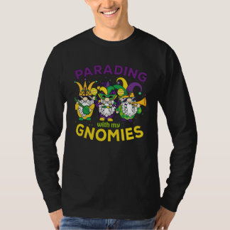 Mardi Gras Music Gnomes Parading With My Gnomies C T-Shirt