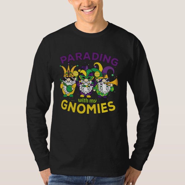 Mardi Gras Music Gnomes Parading With My Gnomies C T-Shirt (Vorderseite)