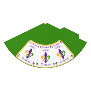 Mardi Gras NAME Grün Gold Lila Fleur de Lis Partyhütchen