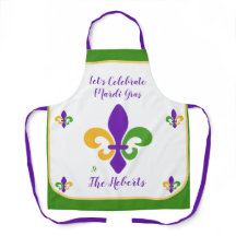 Mardi Gras NAME Grün Gold Lila Fleur de Lis