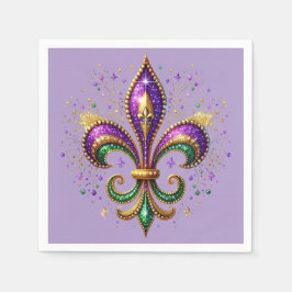 Mardi Gras Napkin Serviette