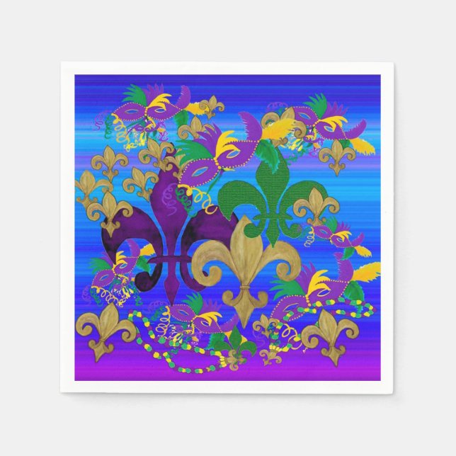 Mardi Gras Napkins Serviette (Vorderseite)