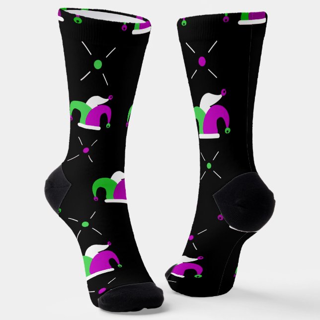 Mardi Gras Narrenhut Crew Socken (Gewinkelt)