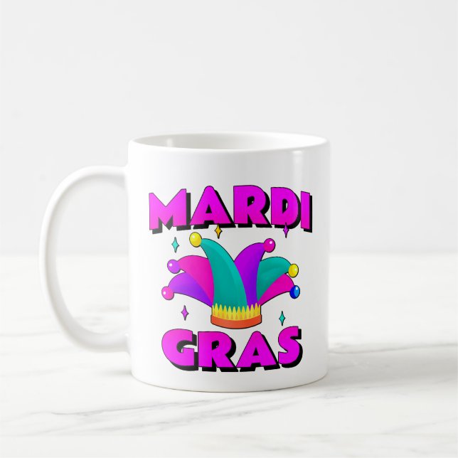 Mardi Gras Narrenhut Klassischer Becher Kaffeetasse (Links)