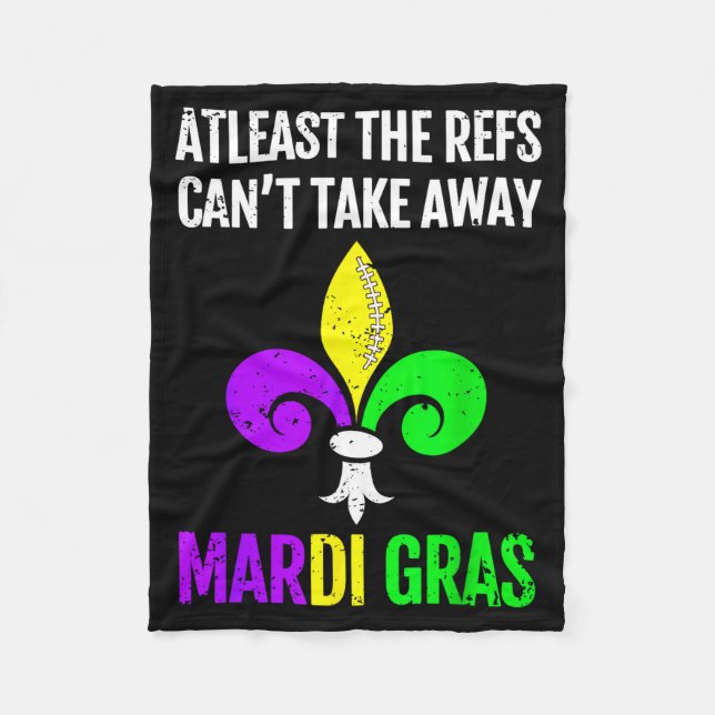 Mardi Gras New Orleans Funny Football Gift  Fleecedecke (Vorderseite)