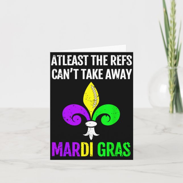 Mardi Gras New Orleans Funny Football Gift  Karte (Vorderseite)