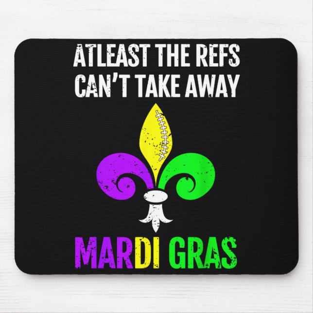 Mardi Gras New Orleans Funny Football Gift  Mousepad (Vorne)