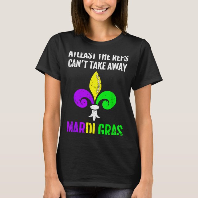 Mardi Gras New Orleans Funny Football Gift  T-Shirt (Vorderseite)