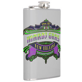 Mardi Gras New Orleans lila Akryltumbler Flachmann
