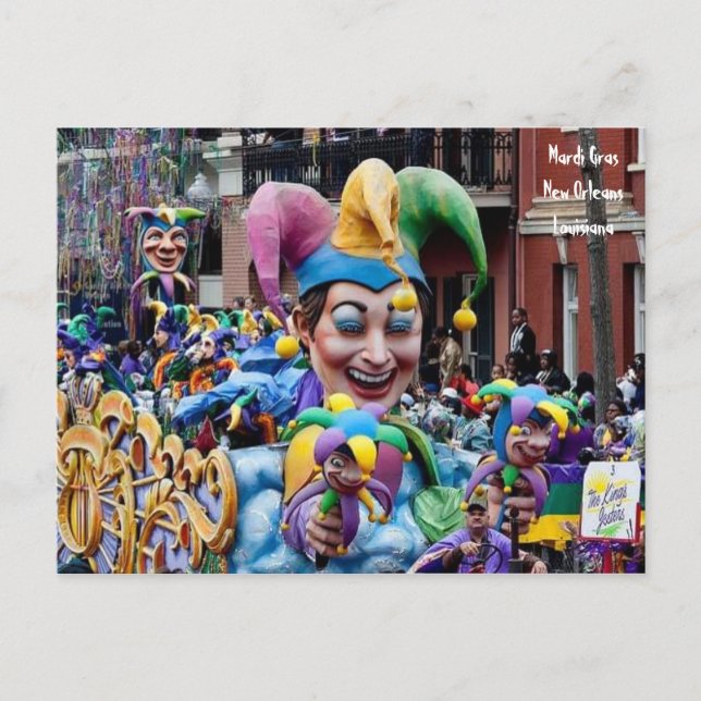 Mardi Gras New Orleans, Louisiana Postcard Postkarte (Vorderseite)