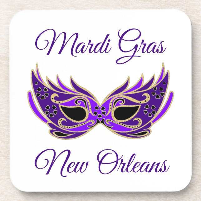 Mardi Gras New Orleans Mask Getränkeuntersetzer (Vorderseite)