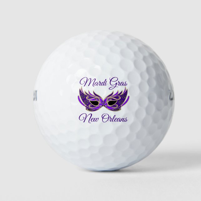 Mardi Gras New Orleans Mask Golfball (Vorderseite)