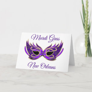 Mardi Gras New Orleans Mask Karte