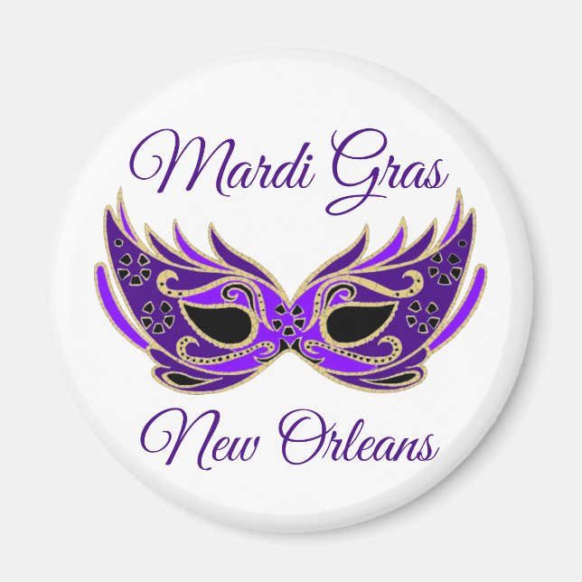 Mardi Gras New Orleans Mask Magnet (Vorne)