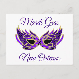 Mardi Gras New Orleans Mask Postkarte