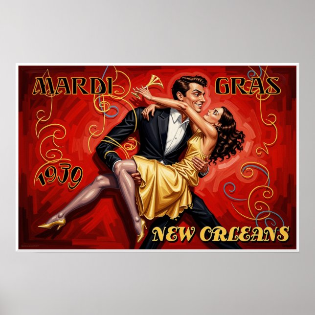 Mardi Gras New Orleans Plakat (Vorne)