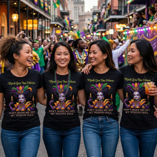 Mardi Gras New Orleans Voodoo-Königinnen Mädchen-T T-Shirt
