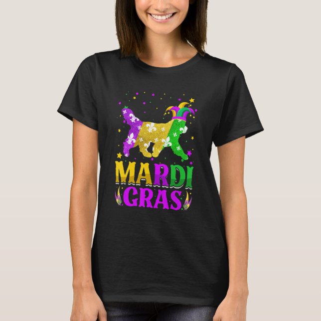 Mardi Gras Newfoundland Dog Lover Carnival Jester_ T-Shirt (Vorderseite)