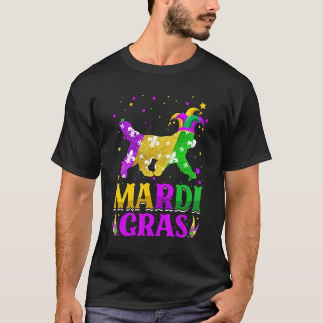 Mardi Gras Newfoundland Dog Lover Carnival Jester_ T-Shirt (Vorderseite)