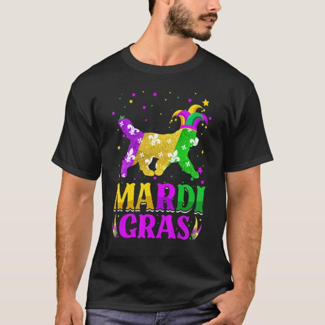 Mardi Gras Newfoundland Dog Lover Carnival Jester_ T-Shirt (Vorderseite)