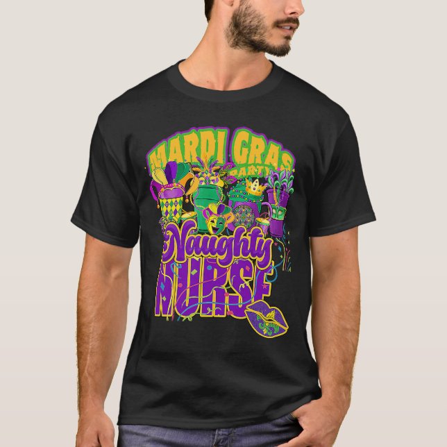 Mardi Gras Nurse Kostüm 2023 Jester Louisiana par T-Shirt (Vorderseite)