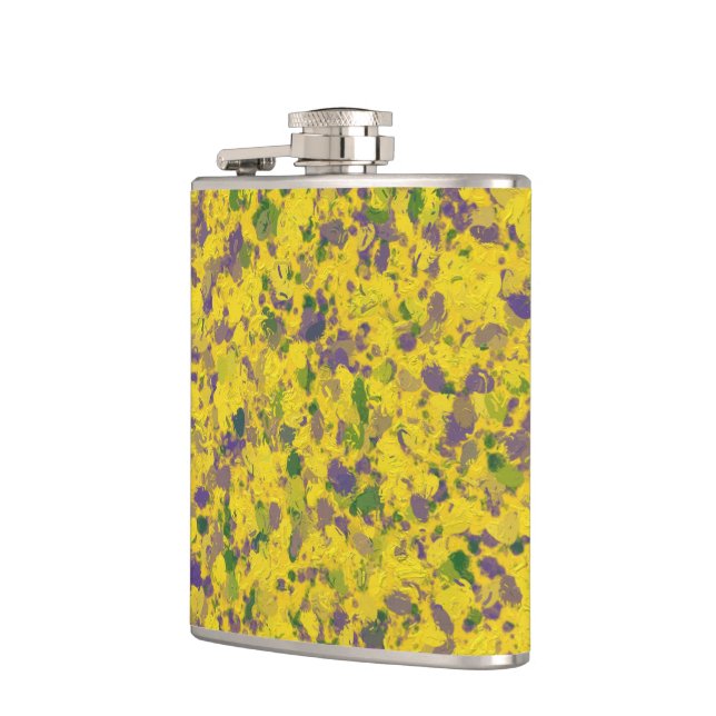 Mardi Gras Oil Abstrakt Flachmann (Links)