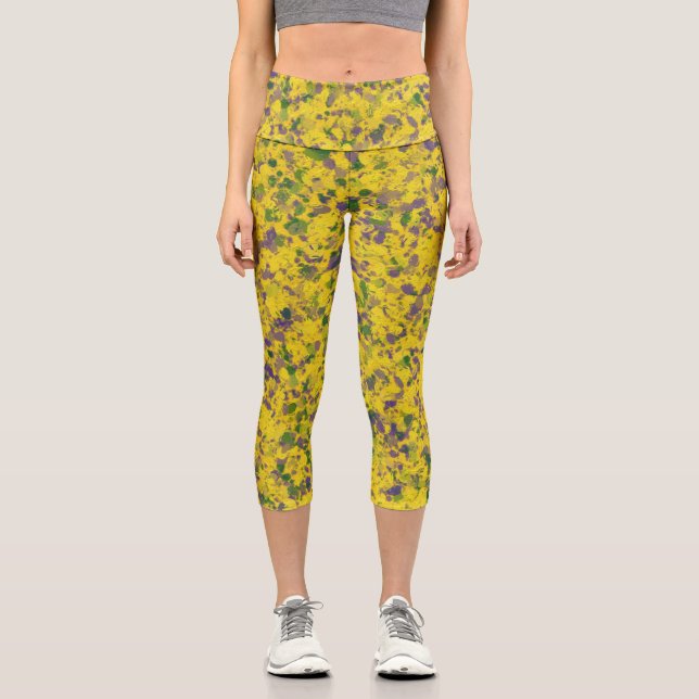 Mardi Gras Oil Capri Leggings (Vorderseite)