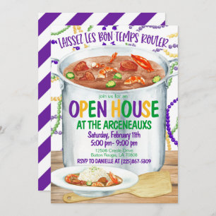 Mardi Gras Open House Einladung