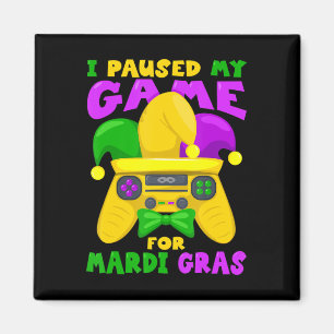 Mardi Gras Outfit for Men Kinder Mardi Gras Gamer  Magnet