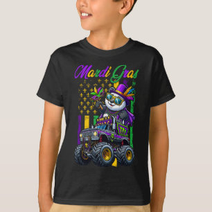 Mardi Gras Panda singt auf Monstertruck-Perlen Ma T-Shirt