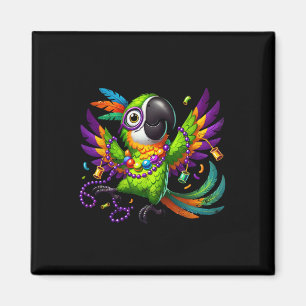 Mardi Gras Papagei - Festlicher Partyvogel Magnet