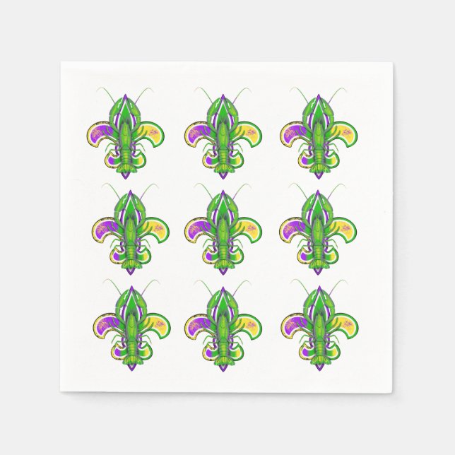 Mardi Gras Paper Napkin Serviette (Vorderseite)