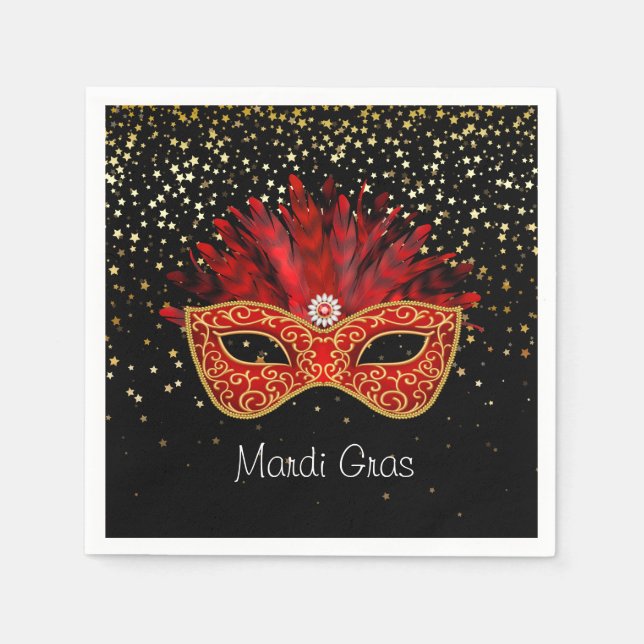 Mardi Gras Paper Napkins Serviette (Vorderseite)