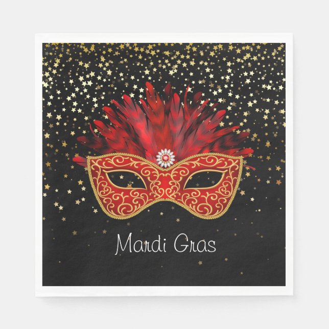 Mardi Gras Paper Napkins Serviette (Vorderseite)