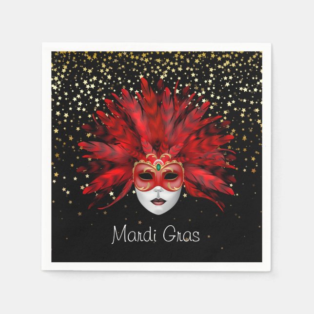 Mardi Gras Paper Napkins Serviette (Vorderseite)