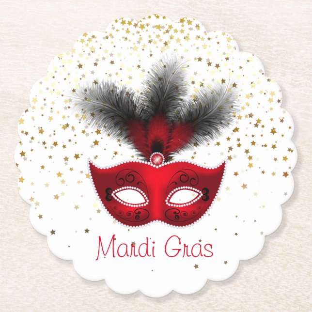 Mardi Gras Paper Untersetzer (Vorderseite)