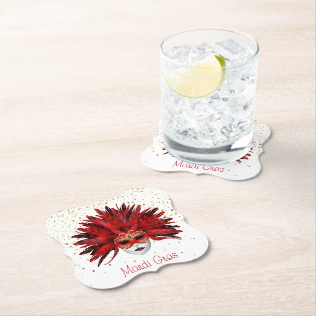 Mardi Gras Paper Untersetzer (Vor Ort)